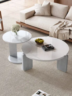 Round Coffee Table with Mixed Base-#61