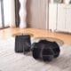Glass Coffee Table Set with Black Base -#081