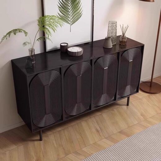 Wood Sideboard Cabinet with Patterned Doors - HBCB-02