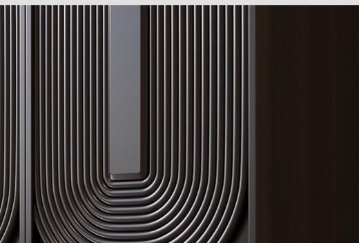 Wood Sideboard Cabinet with Patterned Doors - HBCB-02