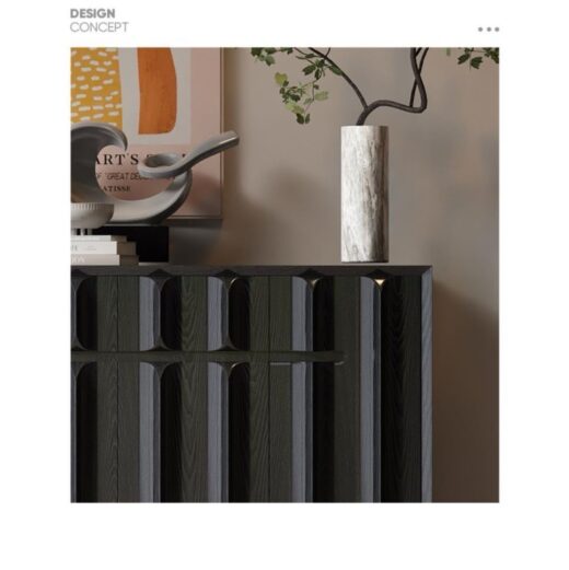 WechatIMG24 Wood Sideboard Cabinet with Ribbed Doors - HBCB-03