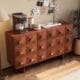 Wood Sideboard Cabinet with Geometric Drawer Front - HBCB-04
