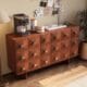 Wood Sideboard Cabinet with Geometric Drawer Front - HBCB-04