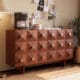 Wood Sideboard Cabinet with Geometric Drawer Front - HBCB-04