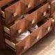 Wood Sideboard Cabinet with Geometric Drawer Front - HBCB-04
