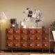 Wood Sideboard Cabinet with Geometric Drawer Front - HBCB-04