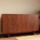 Wood Sideboard Cabinet with Geometric Drawer Front - HBCB-04