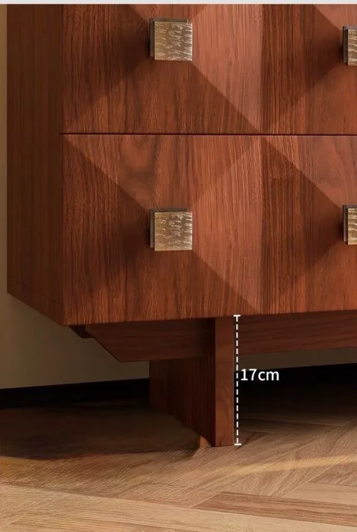 Wood Sideboard Cabinet with Geometric Drawer Front - HBCB-04