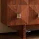 Wood Sideboard Cabinet with Geometric Drawer Front - HBCB-04