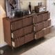 Wood Sideboard Cabinet with Slatted Doors - HBCB-05