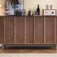 Wood Sideboard Cabinet with Slatted Doors - HBCB-05