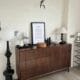 Wood Sideboard Cabinet with Slatted Doors - HBCB-05