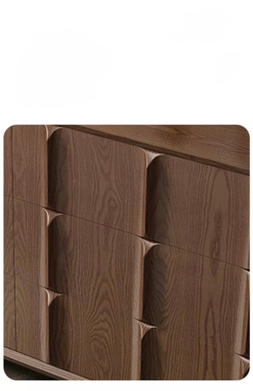 Wood Sideboard Cabinet with Slatted Doors - HBCB-05