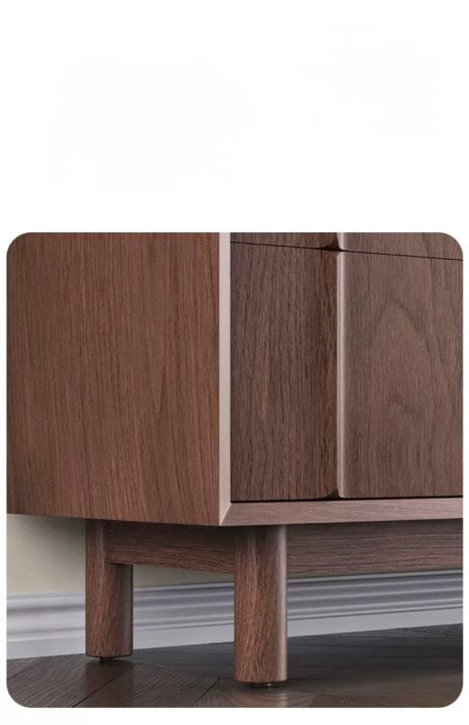 Wood Sideboard Cabinet with Slatted Doors - HBCB-05