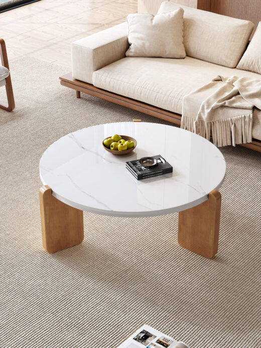 Round Coffee Table with Mixed Base-#61