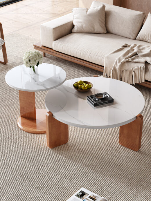 Round Coffee Table with Mixed Base-#61