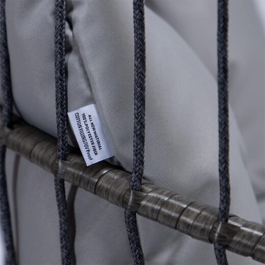 Foldable Rattan Hanging Chair with Stand