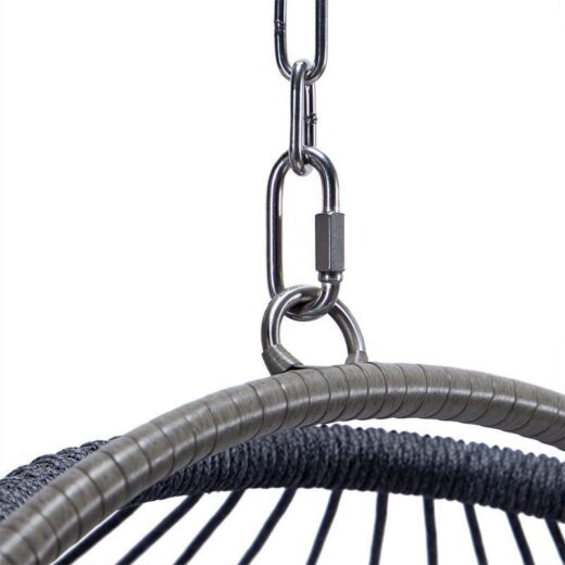 Foldable Rattan Hanging Chair with Stand