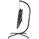 Foldable Rattan Hanging Chair with Stand