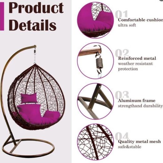 Rattan Hanging Chair with Stand