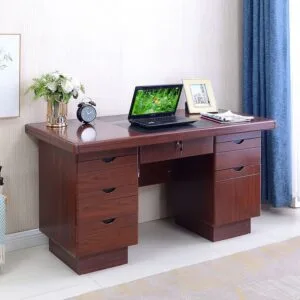 Wood Office Desk with Drawers - OF-8012