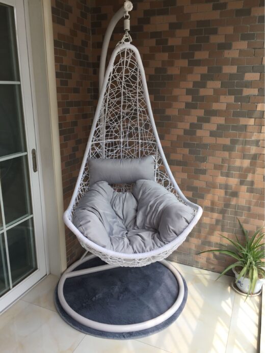 Rattan Hanging Chair with Cushion and Stand