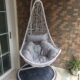 Rattan Hanging Chair with Cushion and Stand