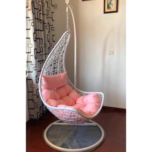 Rattan Hanging Chair with Cushion and Stand