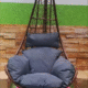 Rattan Hanging Chair with Cushion and Stand